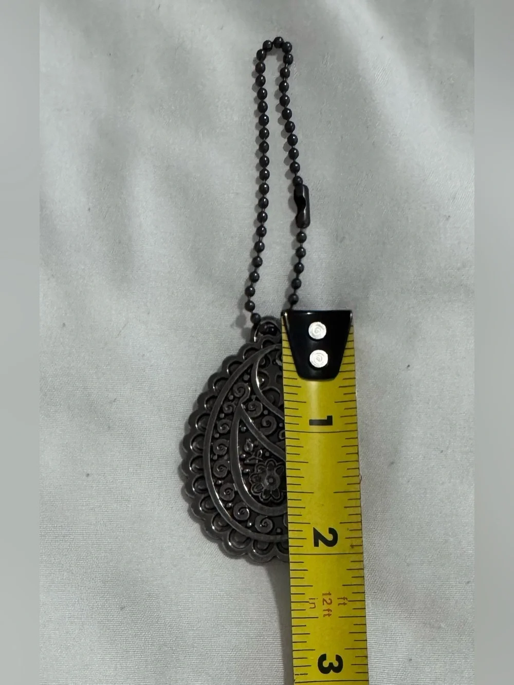 Vintage Bandana By American West Purse Charm Pendant Keychain Silvertone